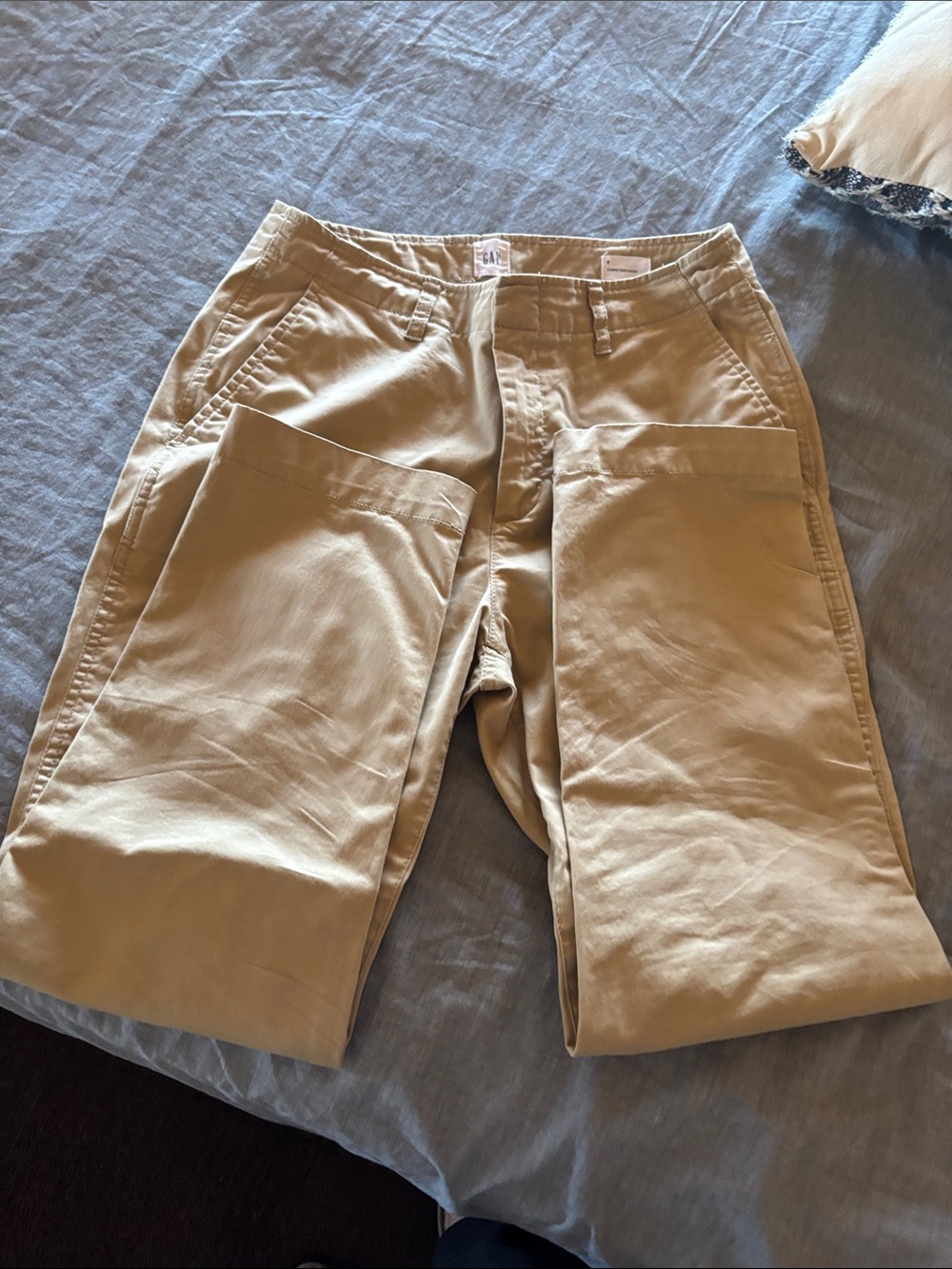 GAP Downtown Khaki Straight-Leg Pants - Tan